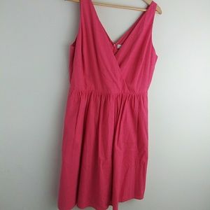 Ann Taylor Loft Pink V neck dress NWT